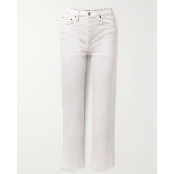 Re/Done 70’s Stove Pipe Straight Leg Jeans 27 White - Picture 1 of 11